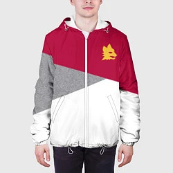 Куртка с капюшоном мужская AS Roma Red Design 2122, цвет: 3D-белый — фото 2