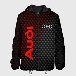 Куртка с капюшоном мужская AUDI АУДИ, цвет: 3D-черный