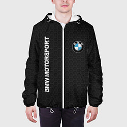 Куртка с капюшоном мужская BMW, цвет: 3D-белый — фото 2