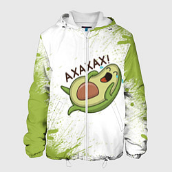 Куртка с капюшоном мужская Авокадо, цвет: 3D-белый