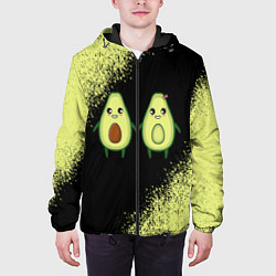Куртка с капюшоном мужская Авокадо, цвет: 3D-черный — фото 2
