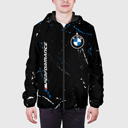 Куртка с капюшоном мужская BMW БМВ, цвет: 3D-черный — фото 2
