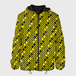 Куртка с капюшоном мужская Хаффлпафф паттерн, цвет: 3D-черный