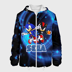 Куртка с капюшоном мужская Sonic SEGA, цвет: 3D-белый