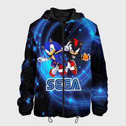 Куртка с капюшоном мужская Sonic SEGA, цвет: 3D-черный