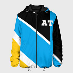 Куртка с капюшоном мужская Athletic team blue, цвет: 3D-черный