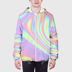 Куртка с капюшоном мужская Vaporwave, цвет: 3D-белый — фото 2