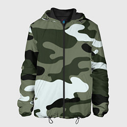 Куртка с капюшоном мужская Camouflage 2, цвет: 3D-черный