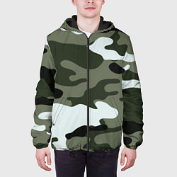 Куртка с капюшоном мужская Camouflage 2, цвет: 3D-черный — фото 2