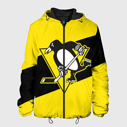 Куртка с капюшоном мужская Питтсбург Пингвинз, цвет: 3D-черный