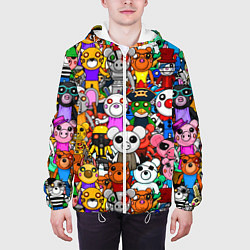 Куртка с капюшоном мужская ROBLOX PIGGY, цвет: 3D-белый — фото 2