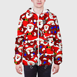 Куртка с капюшоном мужская Русский Санта Клаус, цвет: 3D-белый — фото 2