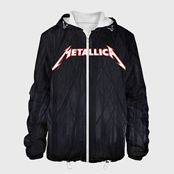 Куртка с капюшоном мужская Metallica, цвет: 3D-белый
