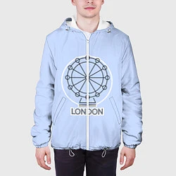 Куртка с капюшоном мужская Лондон London Eye, цвет: 3D-белый — фото 2