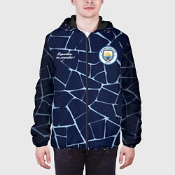 Куртка с капюшоном мужская MAN CITY, разминочная 2021, цвет: 3D-черный — фото 2
