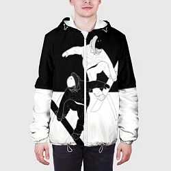 Куртка с капюшоном мужская Сноубордисты, цвет: 3D-белый — фото 2