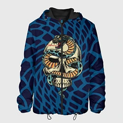 Куртка с капюшоном мужская Snake&Skull, цвет: 3D-черный