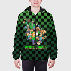 Куртка с капюшоном мужская Minecraft, цвет: 3D-черный — фото 2