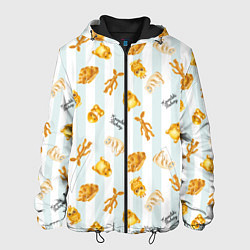 Куртка с капюшоном мужская Baked Goods Pattern, цвет: 3D-черный
