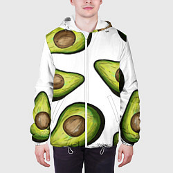 Куртка с капюшоном мужская Авокадо, цвет: 3D-белый — фото 2