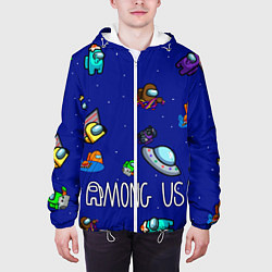 Куртка с капюшоном мужская Among Us Game, цвет: 3D-белый — фото 2