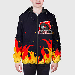 Куртка с капюшоном мужская Among Us Sabotage, цвет: 3D-черный — фото 2