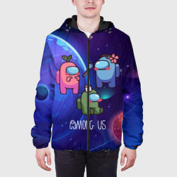 Куртка с капюшоном мужская Among Us Space, цвет: 3D-черный — фото 2