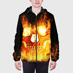 Куртка с капюшоном мужская Череп, цвет: 3D-черный — фото 2