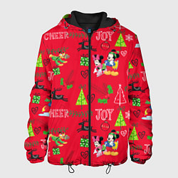 Куртка с капюшоном мужская Mickey & Minnie pattern, цвет: 3D-черный