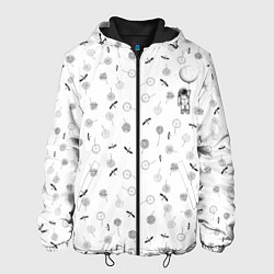 Куртка с капюшоном мужская Астронавт и одуванчики, цвет: 3D-черный