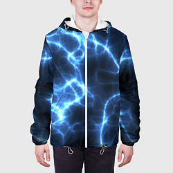 Куртка с капюшоном мужская Электро, цвет: 3D-белый — фото 2