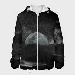 Куртка с капюшоном мужская Луна, цвет: 3D-белый