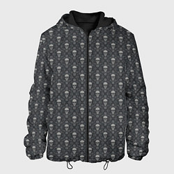 Куртка с капюшоном мужская Готический рисунок, цвет: 3D-черный