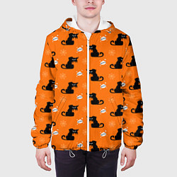 Куртка с капюшоном мужская Кот Boo, цвет: 3D-белый — фото 2