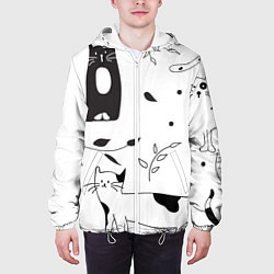 Куртка с капюшоном мужская Кис-Кис, цвет: 3D-белый — фото 2