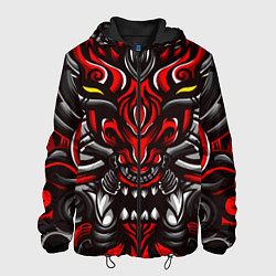 Куртка с капюшоном мужская Абстракция демон, цвет: 3D-черный