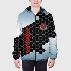 Куртка с капюшоном мужская CYBERPUNK SAMURAI, цвет: 3D-черный — фото 2