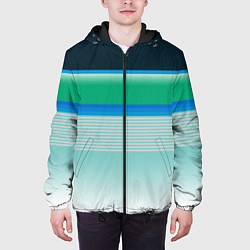 Куртка с капюшоном мужская Sea color, цвет: 3D-черный — фото 2
