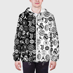 Куртка с капюшоном мужская ЛОГОТИПЫ ФУТБОЛЬНЫХ КОМАНД, цвет: 3D-белый — фото 2