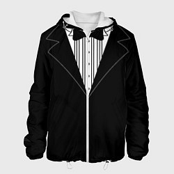 Куртка с капюшоном мужская Смокинг 2, цвет: 3D-белый
