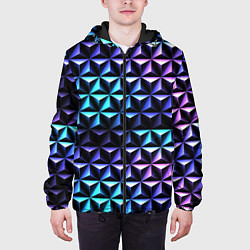Куртка с капюшоном мужская НЕОНОВАЯ СТАЛЬ, цвет: 3D-черный — фото 2