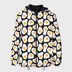 Куртка с капюшоном мужская Яичница, цвет: 3D-черный