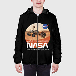Куртка с капюшоном мужская NASA - Perseverance, цвет: 3D-черный — фото 2