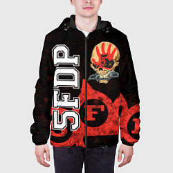 Куртка с капюшоном мужская Five Finger Death Punch 1, цвет: 3D-черный — фото 2