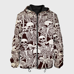 Куртка с капюшоном мужская Skeleton, цвет: 3D-черный