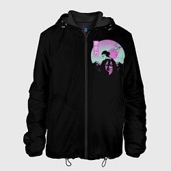 Куртка с капюшоном мужская Атака Титанов, цвет: 3D-черный