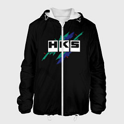 Куртка с капюшоном мужская HKS, цвет: 3D-белый