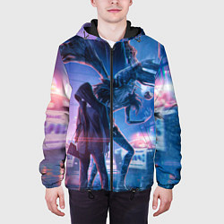 Куртка с капюшоном мужская DEATH NOTE ТЕТРАДЬ СМЕРТИ, цвет: 3D-черный — фото 2