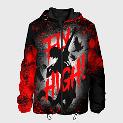 Куртка с капюшоном мужская FLY HIGH ВОЛЕЙБОЛ!!, цвет: 3D-черный