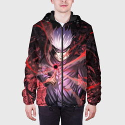 Куртка с капюшоном мужская Магическая битва, цвет: 3D-черный — фото 2